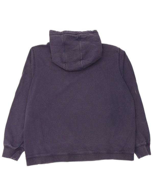 Fat Face Womens Oversized Hoodie Jumper UK 16 Large Navy Blue Cotton