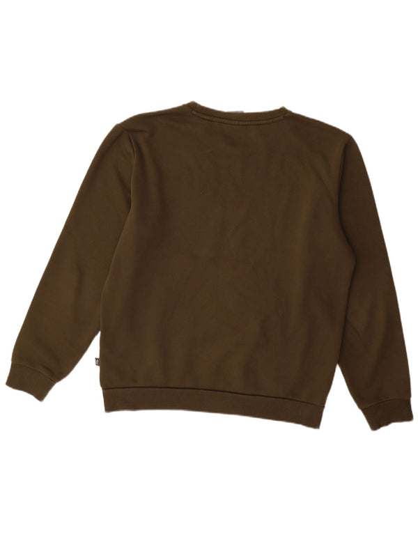 Puma Mens Graphic Sweatshirt Jumper Small Khaki Cotton