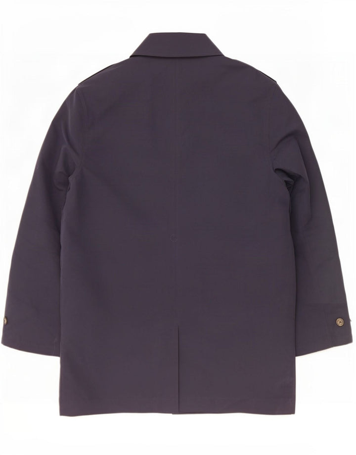 Crew Clothing Mens Overcoat UK 44 2XL Navy Blue Polyester