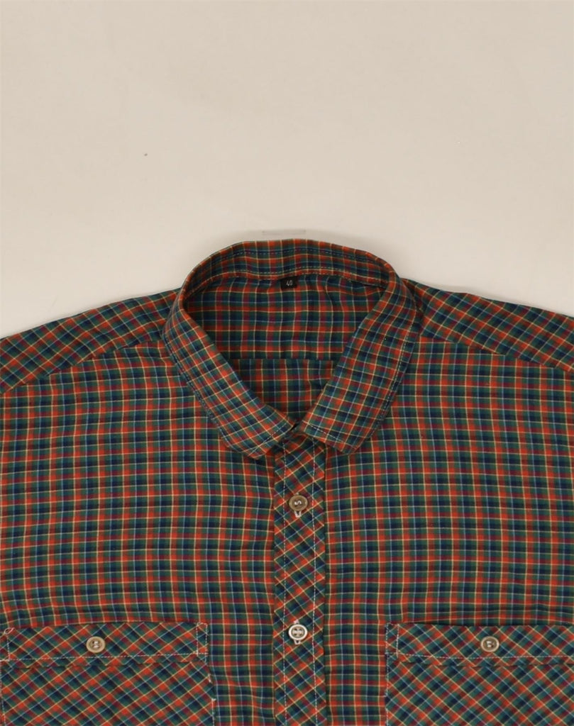 VINTAGE Mens Shirt Size 40 Medium Multicoloured Check | Vintage Vintage | Thrift | Second-Hand Vintage | Used Clothing | Messina Hembry 