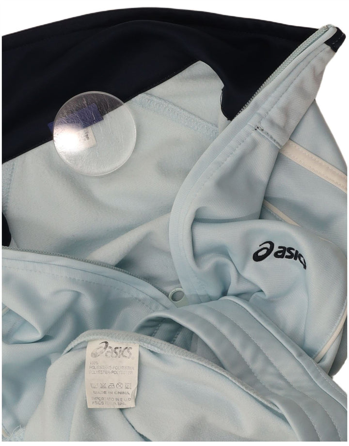 ASICS Mens Tracksuit Top Jacket Medium Blue Polyester