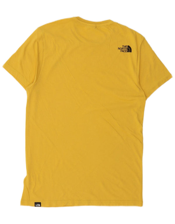 The North Face Mens T-Shirt Top Small Yellow Cotton