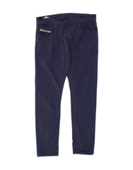 DIESEL Mens Slim Casual Trousers W31 L31  Navy Blue Cotton