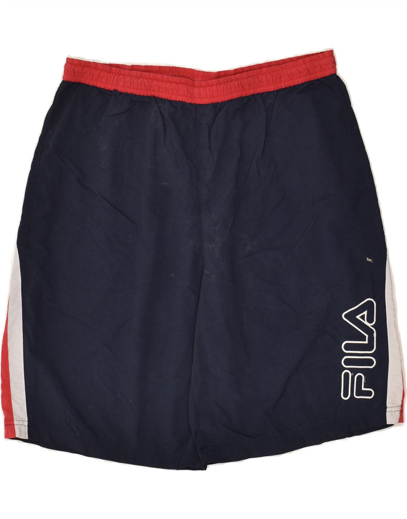 FILA Mens Sport Shorts XL Navy Blue Polyester | Vintage Fila | Thrift | Second-Hand Fila | Used Clothing | Messina Hembry 