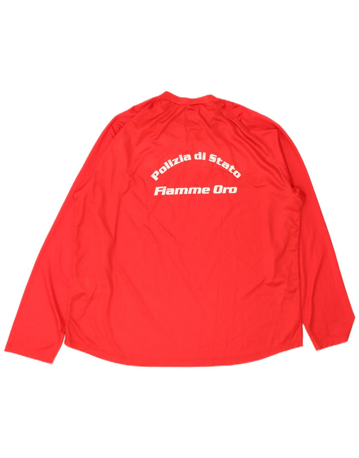 Nike Mens Graphic Top Long Sleeve 2XL Red Colourblock Polyester