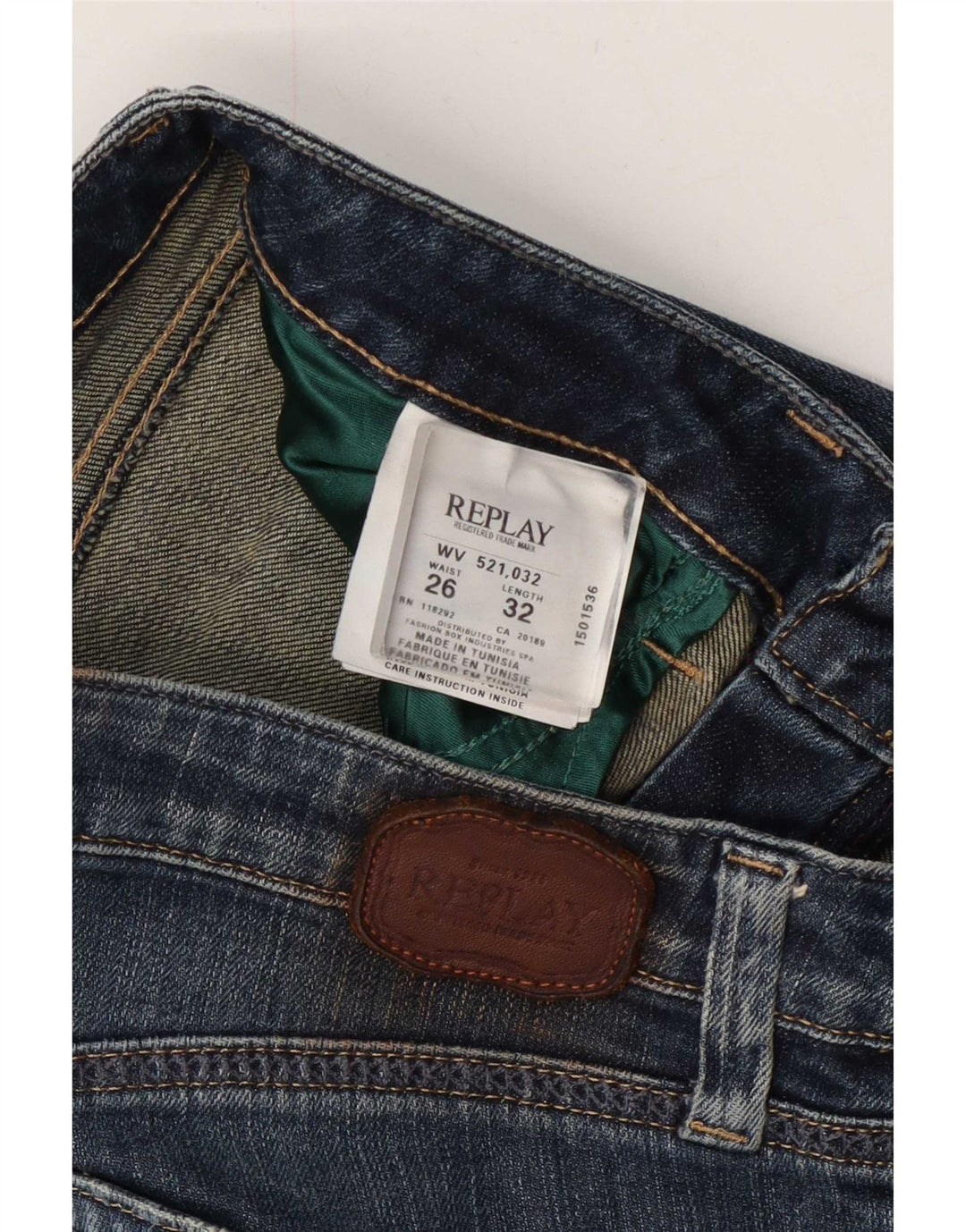 Replay Womens Slim Jeans W26 L32 Blue Cotton