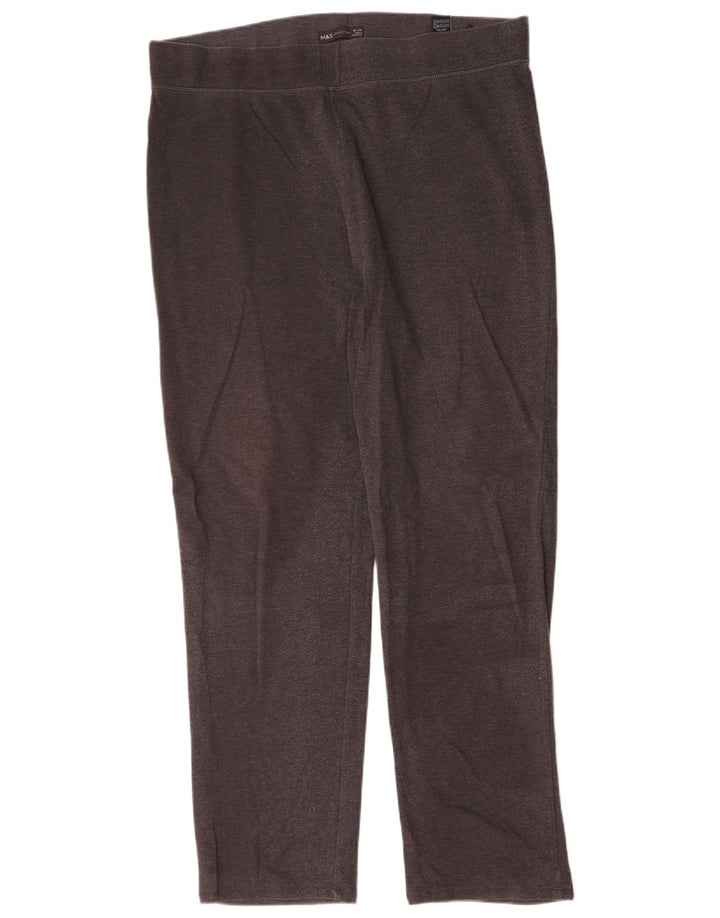Marks & Spencer Womens Leggings UK 20 2XL Grey Cotton