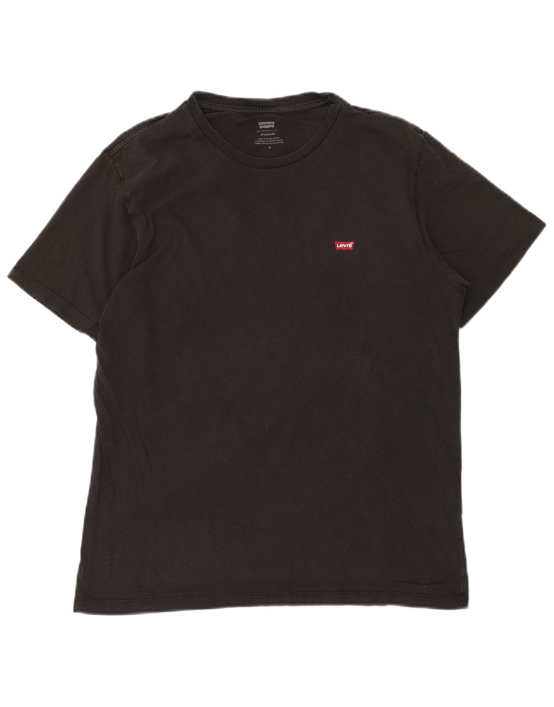 LEVI'S Mens Standard T-Shirt Top Medium Black Cotton