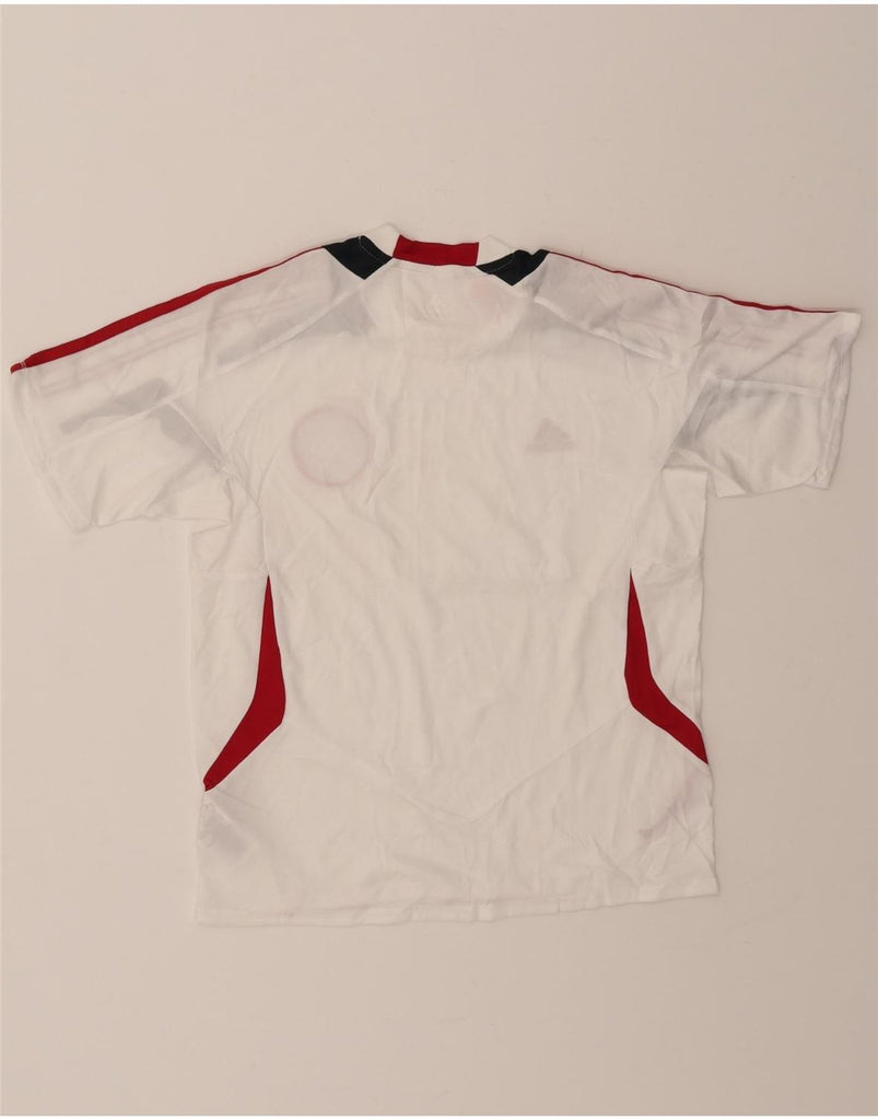 ADIDAS Boys T-Shirt Top 11-12 Years White Colourblock Polyester Vintage Adidas and Second-Hand Adidas from Messina Hembry 