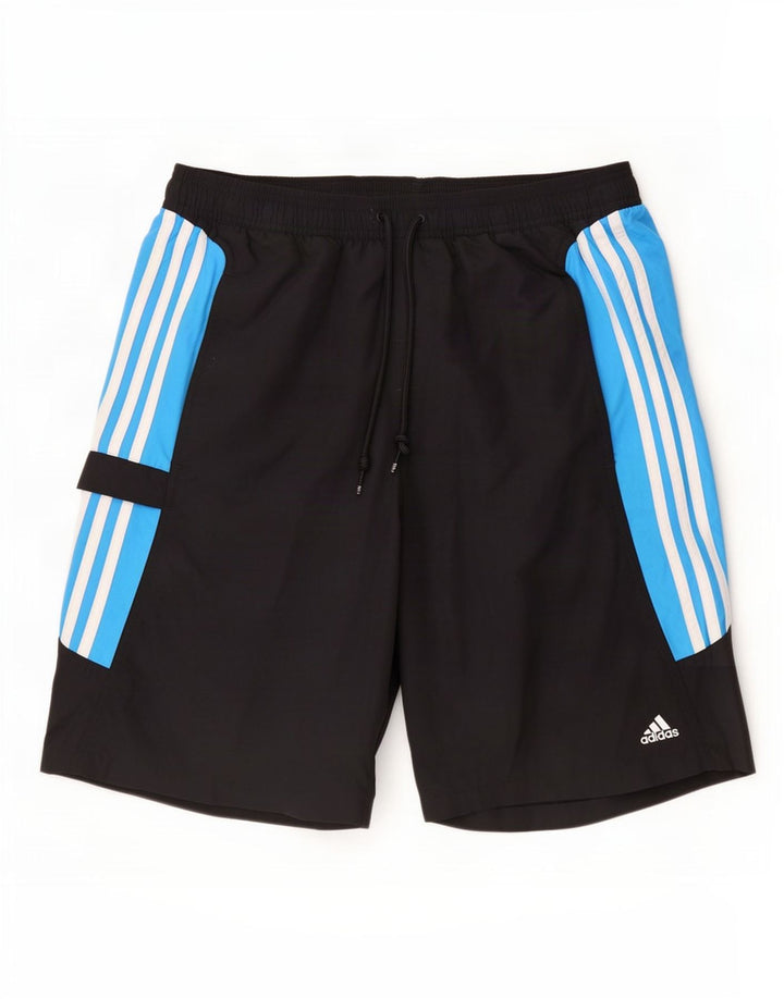 Adidas Mens Swimming Shorts Large Black Colourblock Polyester