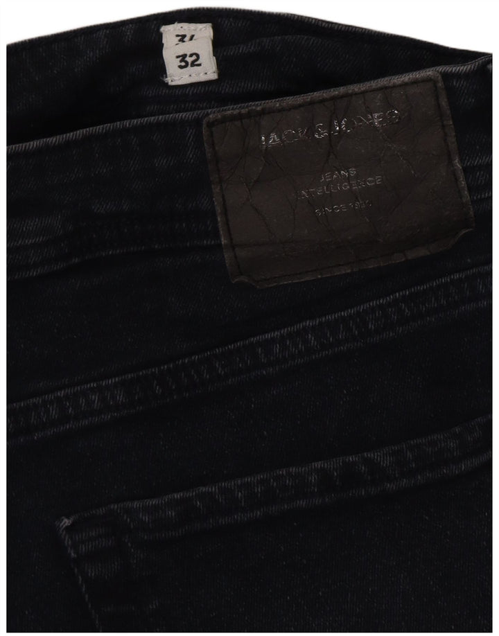 JACK & JONES Mens Slim Jeans W34 L32 Navy Blue Cotton