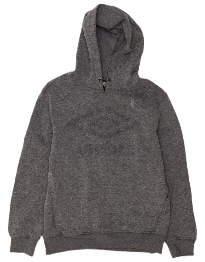 UMBRO Mens Graphic Hoodie Jumper XL Grey Cotton