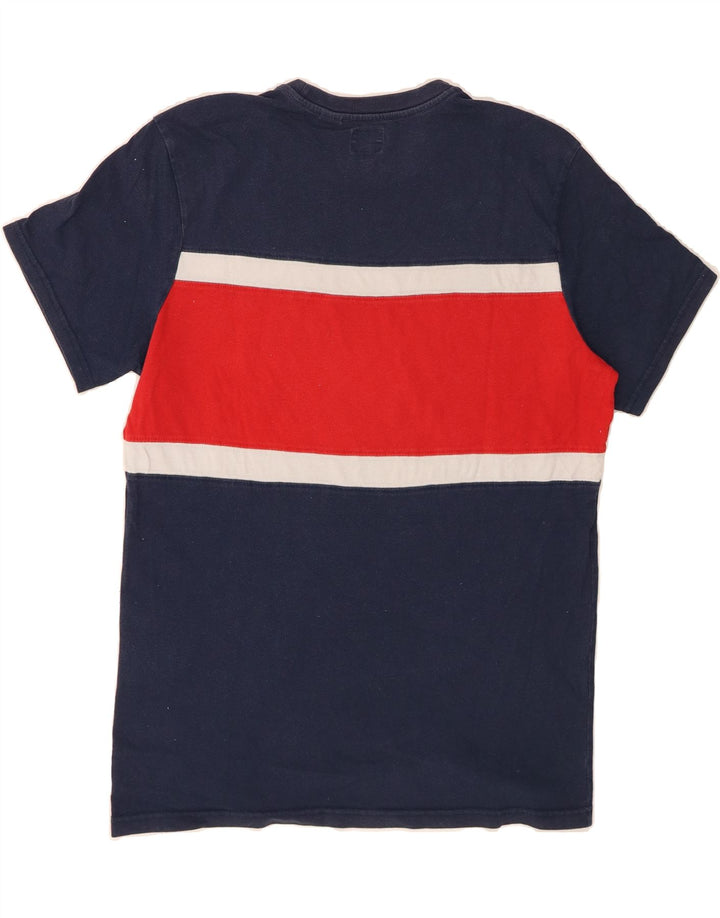 LEVI'S Mens Graphic T-Shirt Top Medium Navy Blue Colourblock Cotton Vintage Levi's and Second-Hand Levi's from Messina Hembry 
