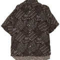 Vintage Mens Short Sleeve Shirt Medium Black Patchwork
