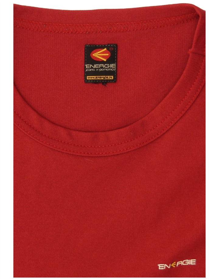 ENERGIE Womens T-Shirt Top UK 16 Large Red