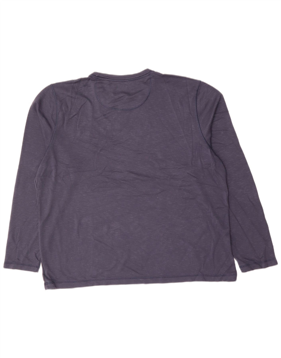 ORVIS Mens Top Long Sleeve 2XL Navy Blue Flecked Rayon