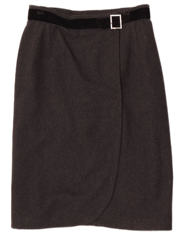 Luisa Spagnoli Womens Pencil Skirt IT 44 Medium W30 Grey Wool