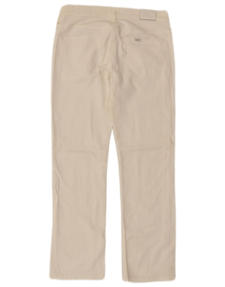 LEE Girls Lilly Straight Jeans 14-15 Years W28 L26 White Cotton