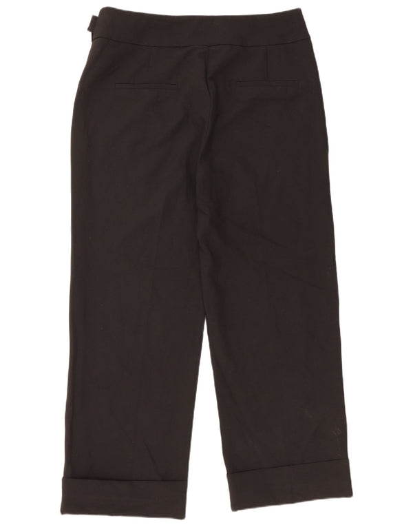 Marks & Spencer Womens Straight Suit Trousers UK 14 Large W32 L27 Black