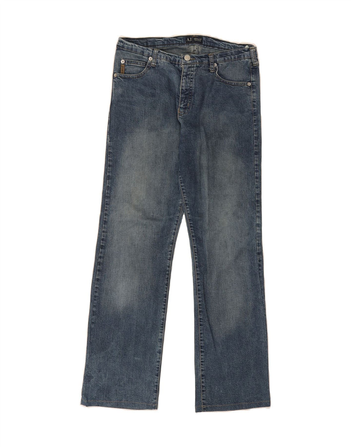 ARMANI Womens Straight Jeans W29 L28 Blue Cotton Vintage Armani and Second-Hand Armani from Messina Hembry 