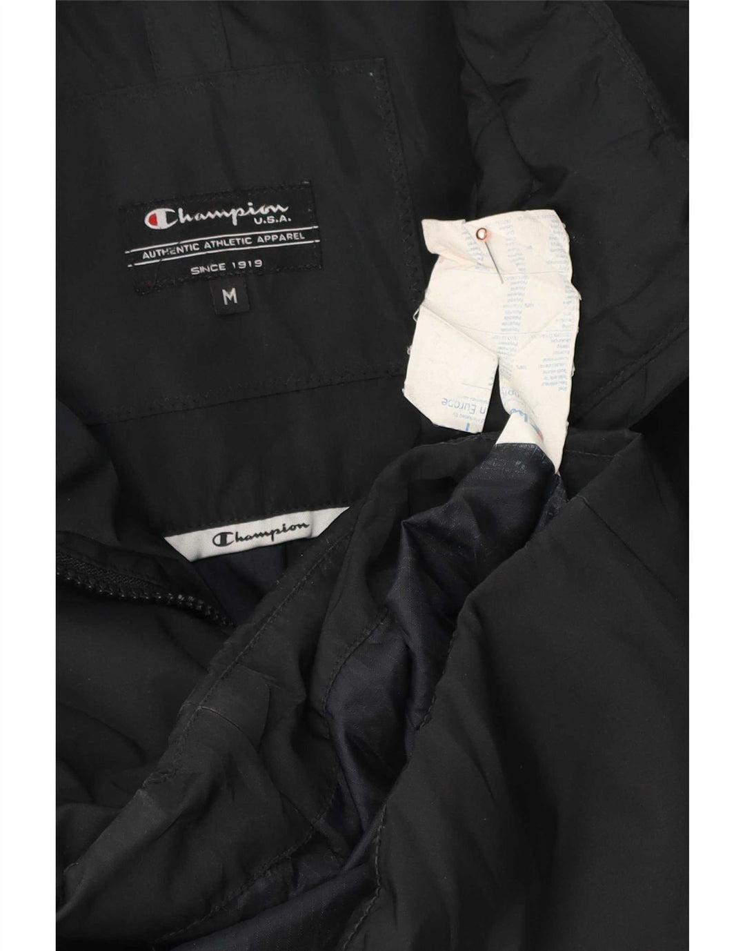 Champion Womens Padded Jacket UK 14 Medium Black Polyester