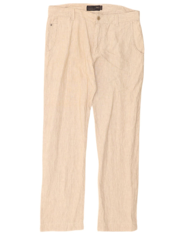 Marlboro Classics Mens Straight Casual Trousers EU 50 Large W36 L31 Beige