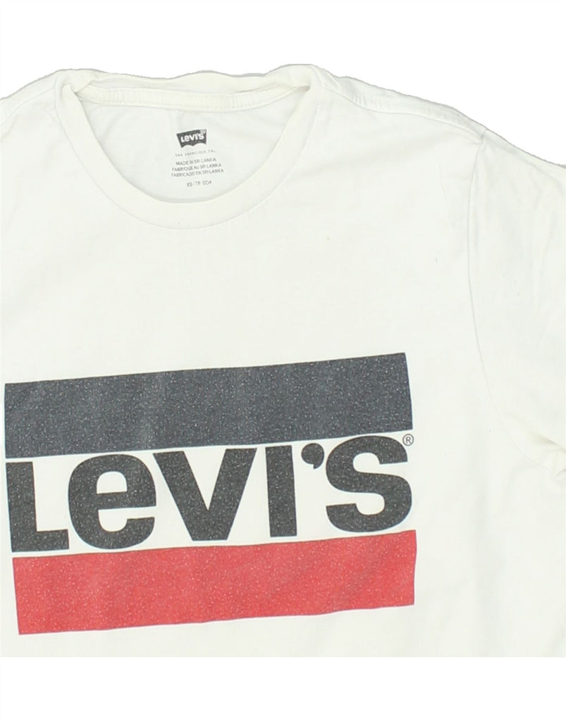 LEVI'S Mens Graphic T-Shirt Top XS White Cotton | Vintage Levi's | Thrift | Second-Hand Levi's | Used Clothing | Messina Hembry 