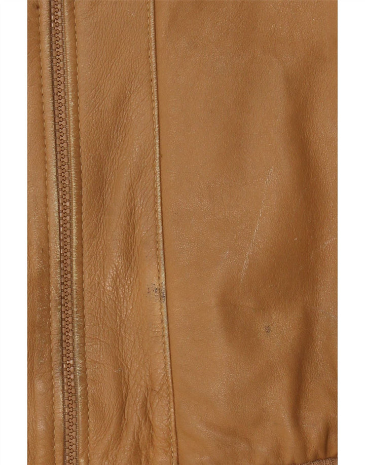 Vintage Mens Leather Jacket UK 38 Medium Brown Leather