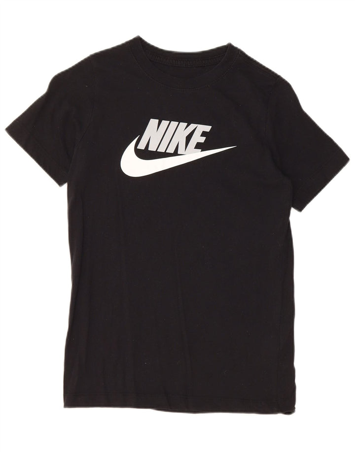 NIKE Boys Graphic T-Shirt Top 10-11 Years Medium Black Cotton