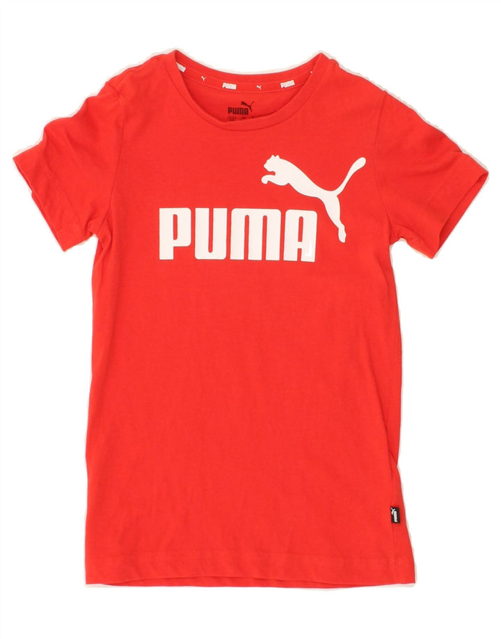 PUMA Boys Graphic T-Shirt Top 7-8 Years  Red Cotton Vintage Puma and Second-Hand Puma from Messina Hembry 