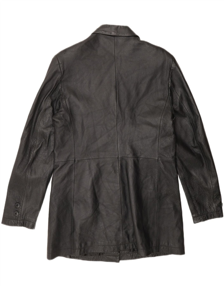 VINTAGE Womens Leather Jacket IT 50 XL Black Leather Vintage Vintage and Second-Hand Vintage from Messina Hembry 