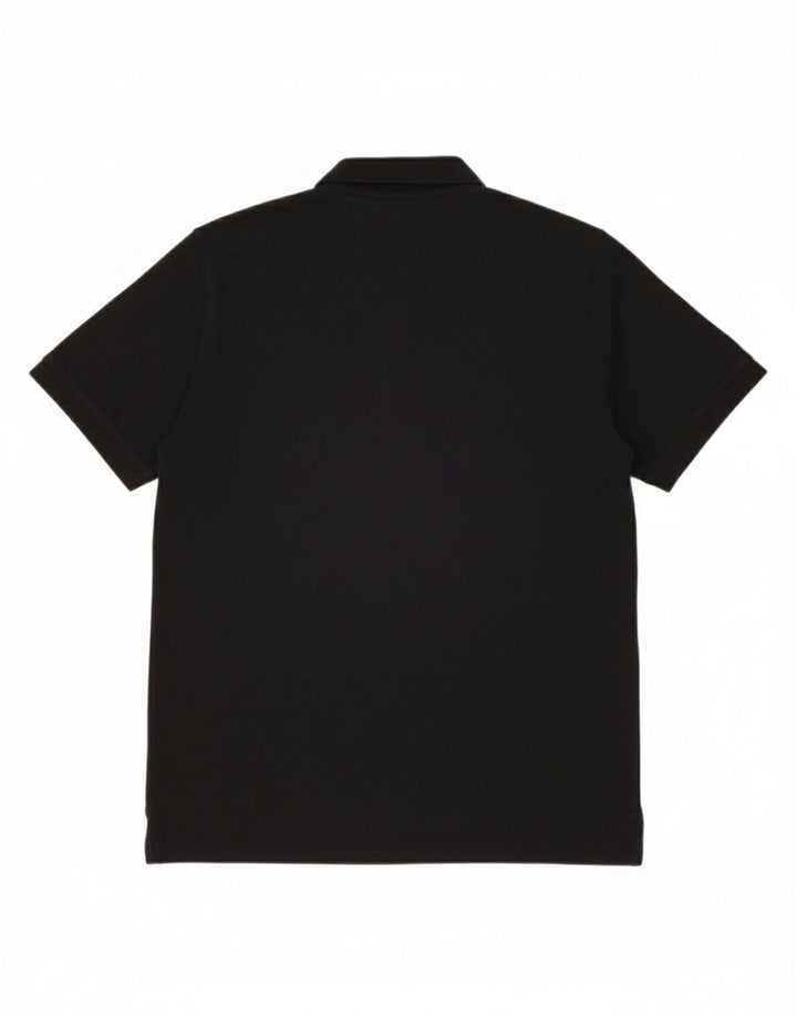 PUMA Mens Graphic Polo Shirt Large Black Cotton