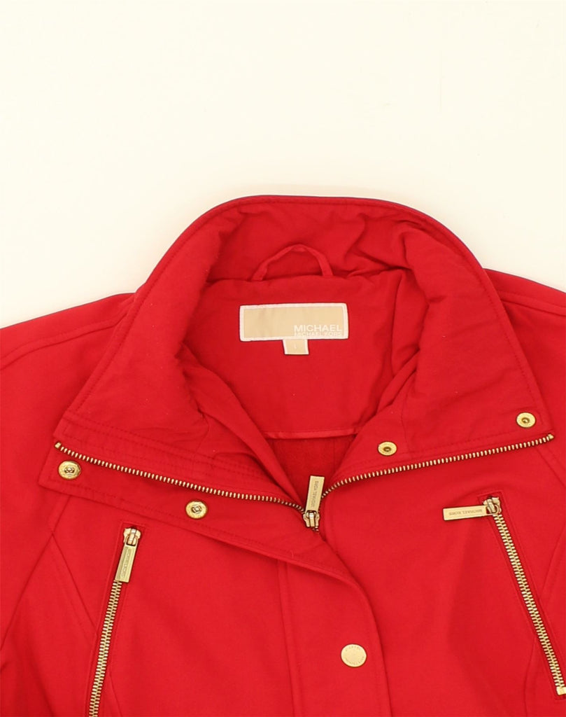 MICHAEL KORS Womens Windbreaker Jacket UK 16 Large Red Polyester | Vintage Michael Kors | Thrift | Second-Hand Michael Kors | Used Clothing | Messina Hembry 