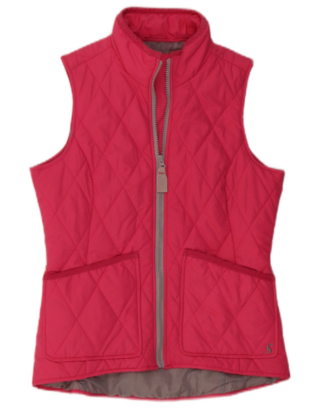 JOULES Womens Quilted Gilet UK 10 Small Pink Polyester