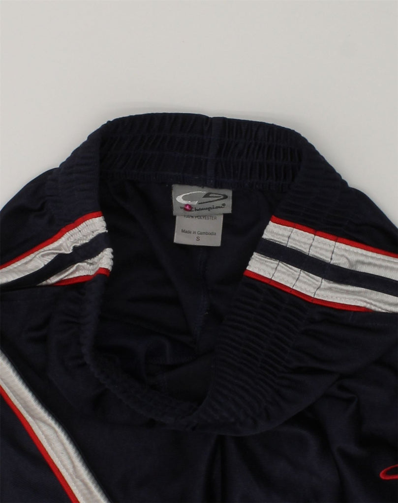 CHAMPION Boys Tracksuit Trousers 5-6 Years Small Navy Blue Polyester | Vintage Champion | Thrift | Second-Hand Champion | Used Clothing | Messina Hembry 