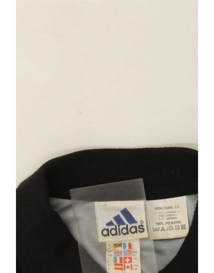 Adidas Mens Graphic Polo Shirt UK 36/38 Small Black Polyester