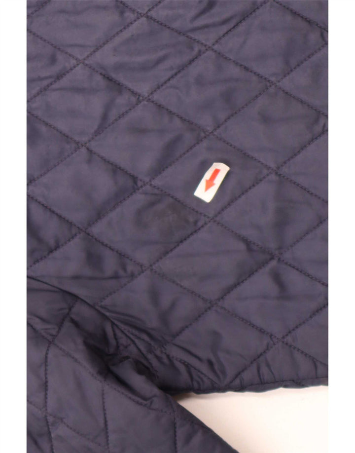 Barbour Womens Quilted Jacket UK 14 Large Navy Blue Polyamide