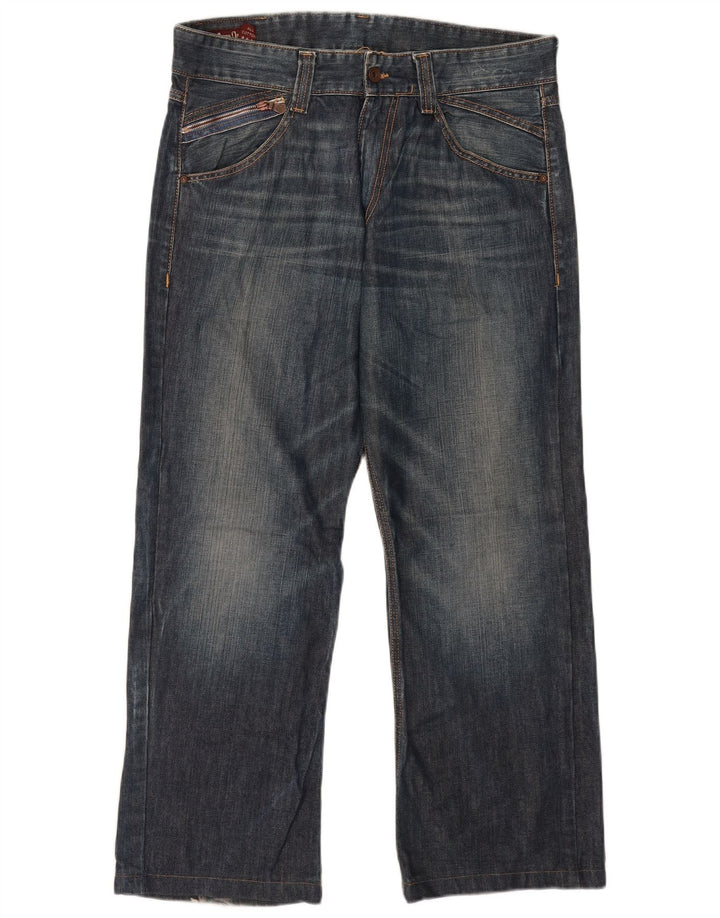 Marlboro Classics Mens Straight Jeans W32 L28 Blue Cotton