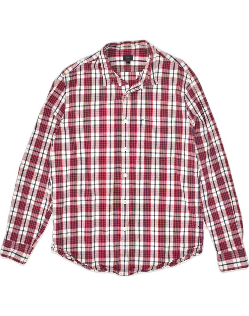 J. CREW Mens Shirt Large Red Check Cotton | Vintage J. Crew | Thrift | Second-Hand J. Crew | Used Clothing | Messina Hembry 