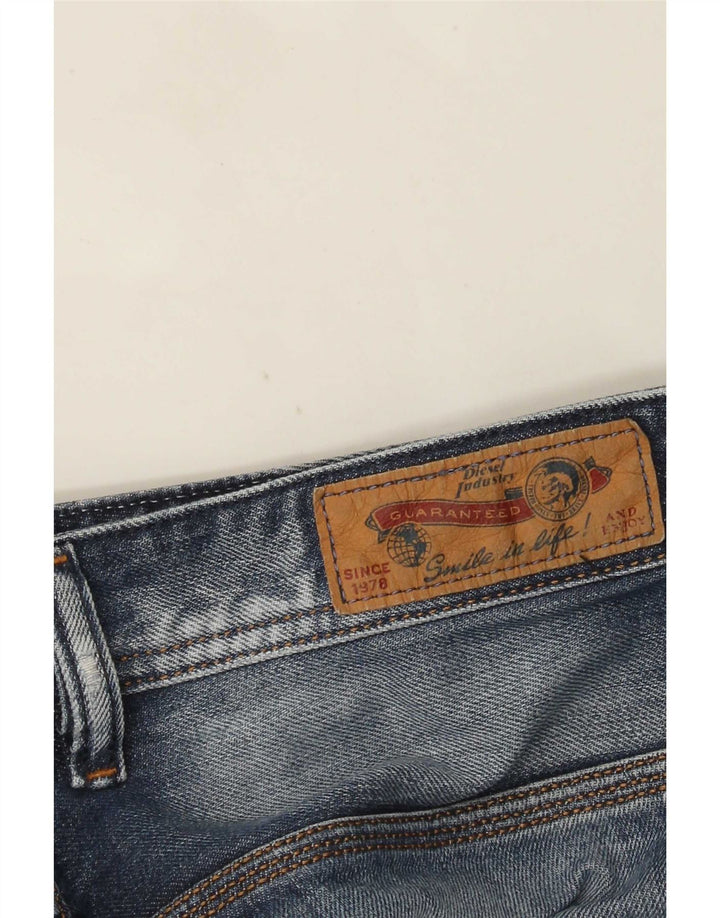 Diesel Mens Distressed Denim Shorts W29 Small Blue Cotton