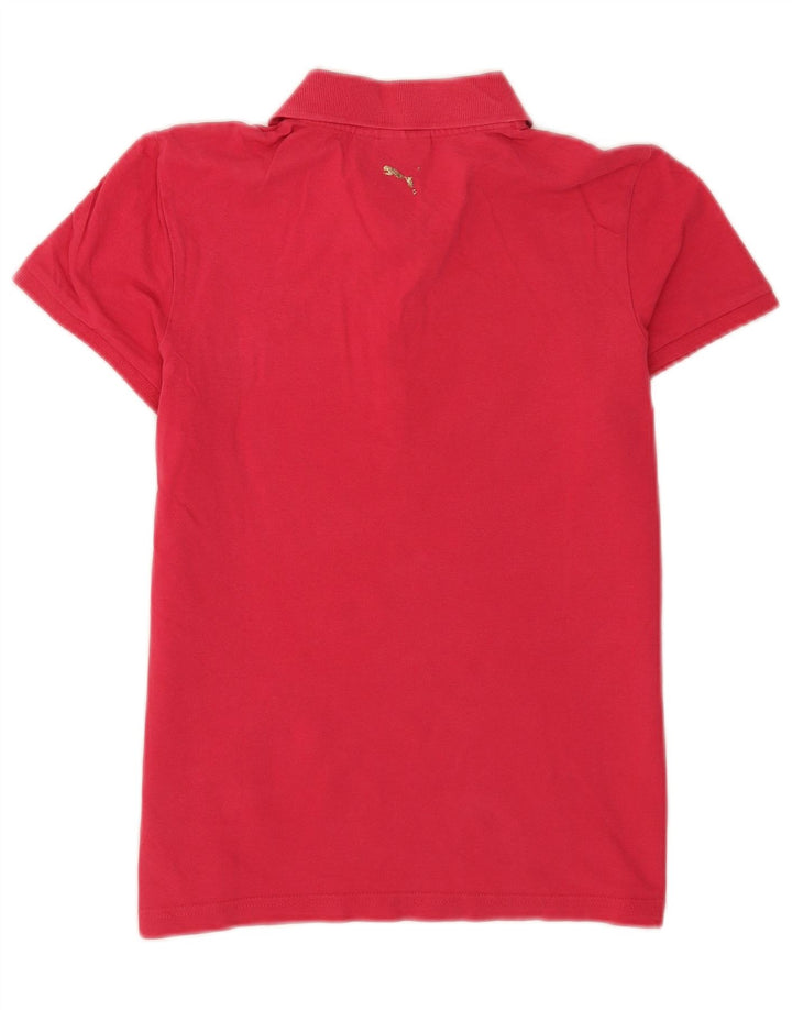 Puma Womens Polo Shirt UK 14 Medium Pink