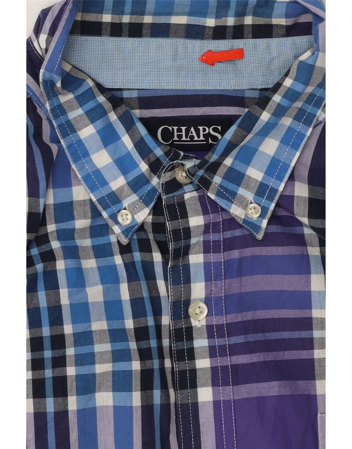 CHAPS Mens Big & Tall Short Sleeve Shirt XL Multicoloured Check Cotton Vintage Chaps and Second-Hand Chaps from Messina Hembry 