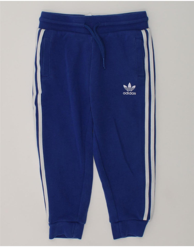 ADIDAS Boys Tracksuit Trousers Joggers 2-3 Years Blue Cotton | Vintage Adidas | Thrift | Second-Hand Adidas | Used Clothing | Messina Hembry 