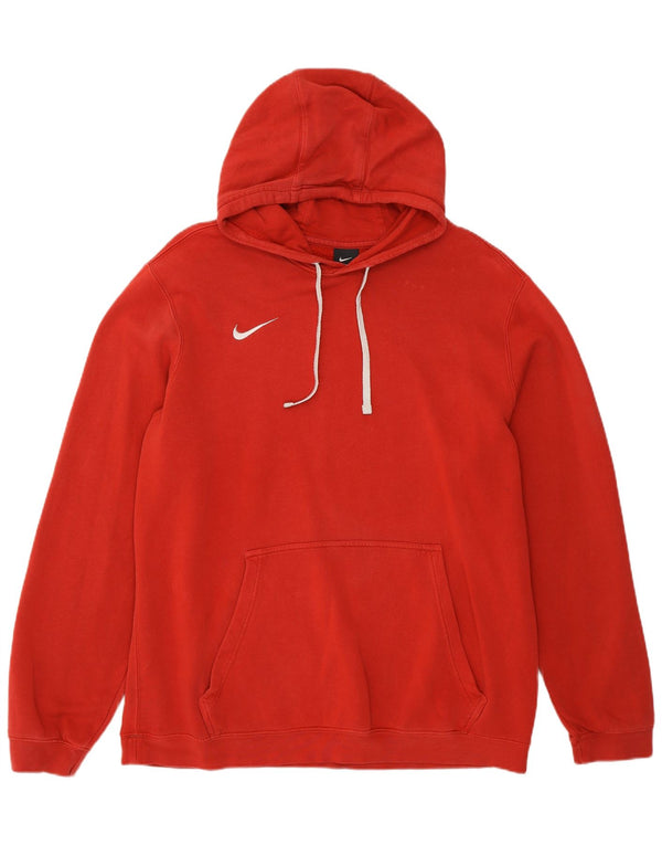 Nike Mens Hoodie Jumper XL Red Cotton