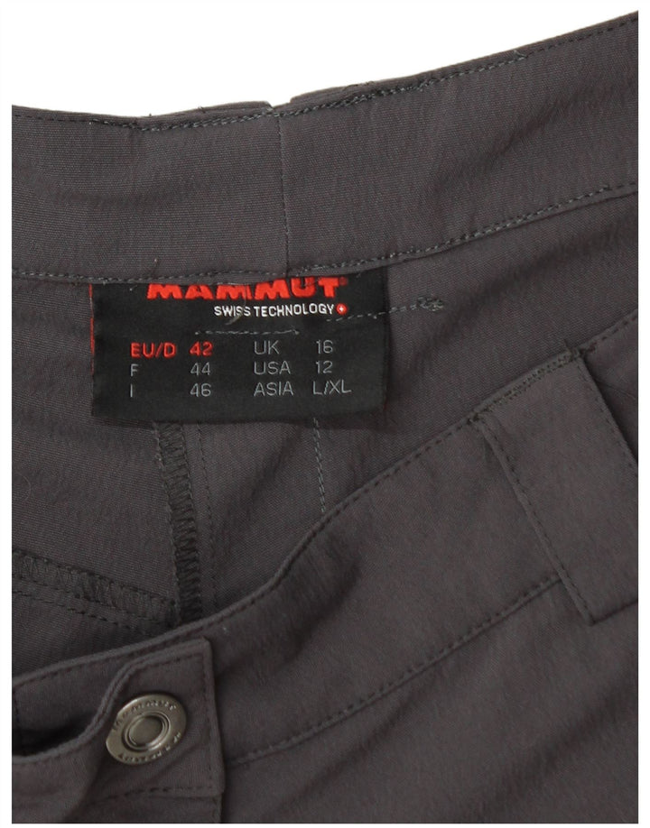 MAMMUT Womens Straight Cargo Trousers UK 16 Large W32 L32 Grey Nylon