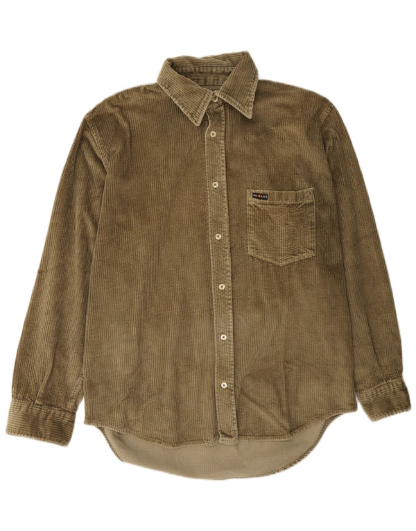 Energie Mens Corduroy Shirt Large Khaki Cotton