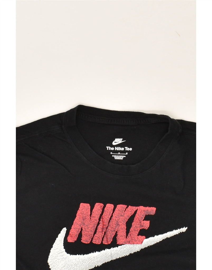 NIKE Mens Graphic T-Shirt Top Medium Black Cotton | Vintage Nike | Thrift | Second-Hand Nike | Used Clothing | Messina Hembry 