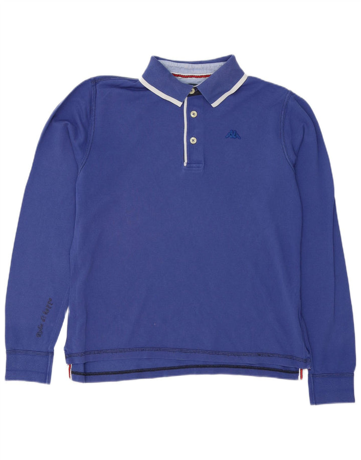 KAPPA Mens Long Sleeve Polo Shirt Large Blue