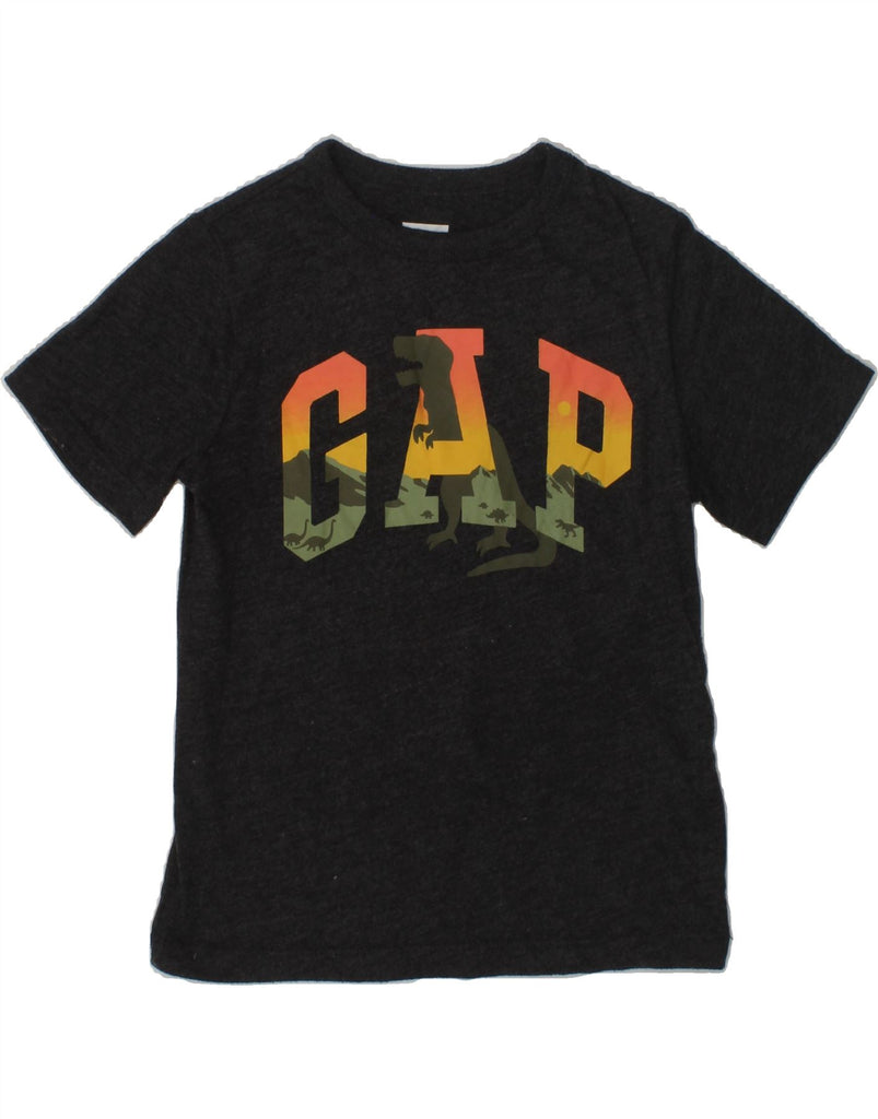 GAP Boys Petit Graphic T-Shirt Top 4-5 Years Grey | Vintage Gap | Thrift | Second-Hand Gap | Used Clothing | Messina Hembry 