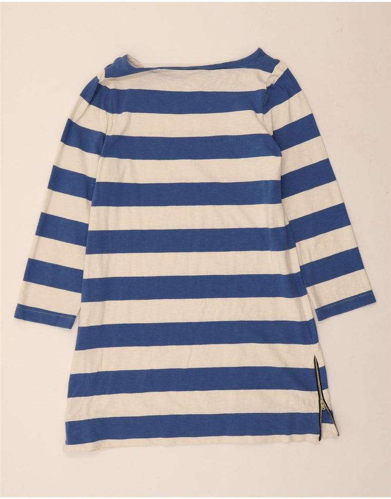 J. CREW Womens T-Shirt Dress UK 14 Large Blue Striped Cotton Vintage J. Crew and Second-Hand J. Crew from Messina Hembry 